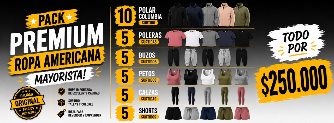 PACK PREMIUM ROPA AMERICANA