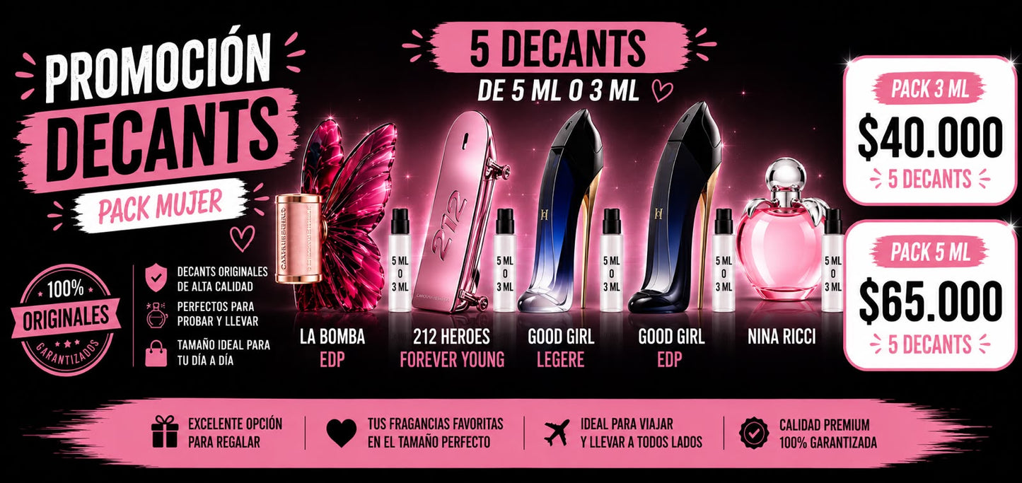 PACK DECANT MUJER MAYORISTA